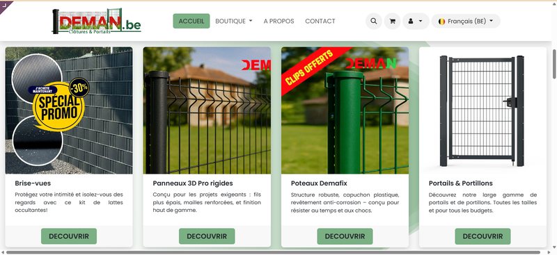 Aperçu du site Clôtures Deman