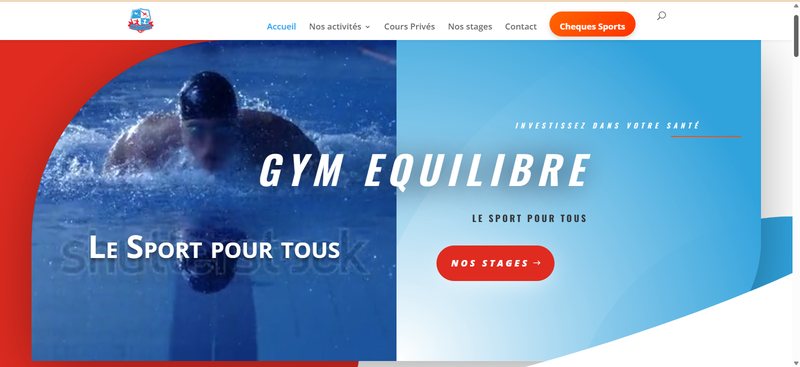 Aperçu du site Gym Equilibre