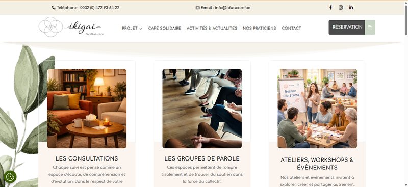 Aperçu du site IDUACARE