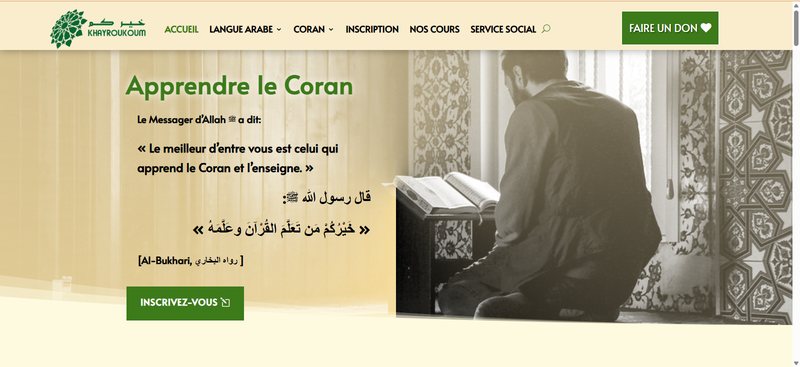 Aperçu du site Khayroukoum