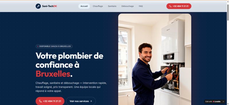 Aperçu du site Sani-Tech DK